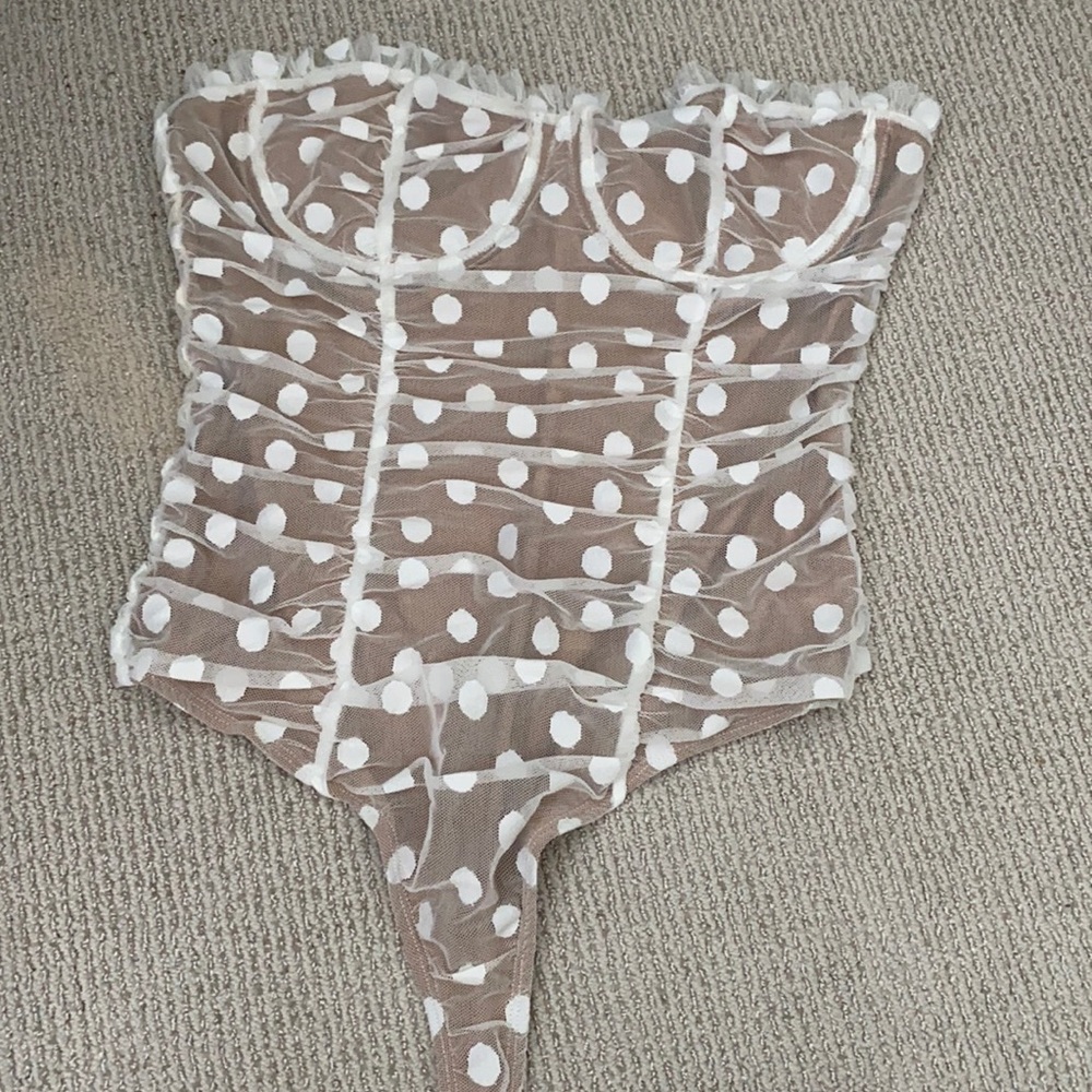 Never worn Majorelle polka dot bodysuit